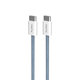 PURO - Kábel USB-C/USB-C, 60 W, Fabrik FABK4, 1,5 m, blue lagon
