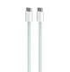 PURO - Kábel USB-C/USB-C, 60 W, Fabrik FABK4, 1,5 m, zelená