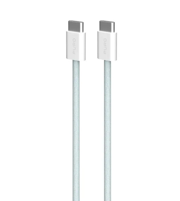 PURO - Kábel USB-C/USB-C, 60 W, Fabrik FABK4, 1,5 m, svetlá modrá