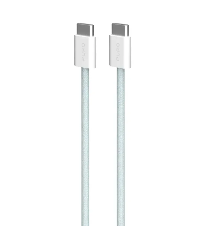 PURO - Kábel USB-C/USB-C, 60 W, Fabrik FABK4, 1,5 m, svetlá modrá