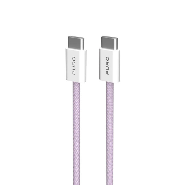 PURO - Kábel USB-C/USB-C, 60 W, Fabrik FABK4, 1,5 m, coraltastic