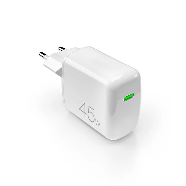 PURO - Cestovný adaptér MiniPro USB-C, GaN, 45 W, biela