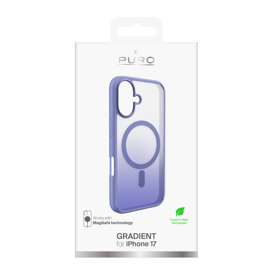 PURO - Puzdro Gradient s MagSafe pre iPhone 17, ružová