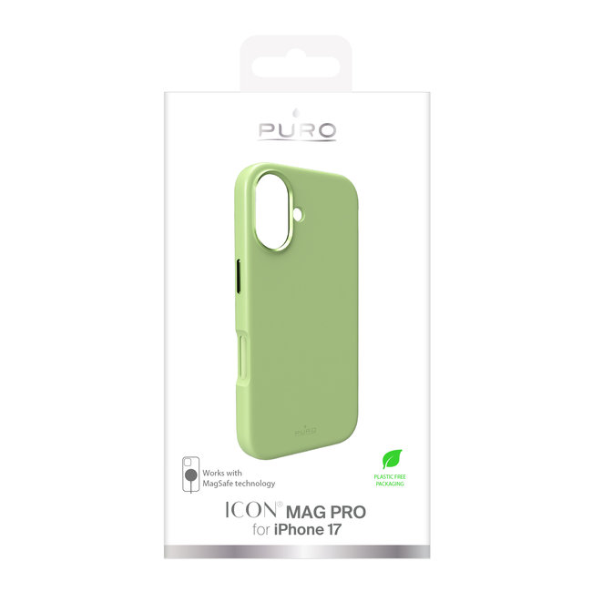 PURO - Puzdro ICON MAG PRO s MagSafe pre iPhone 17, zelená