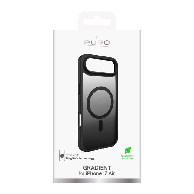 PURO - Puzdro Gradient s MagSafe pre iPhone 17 Air, čierna