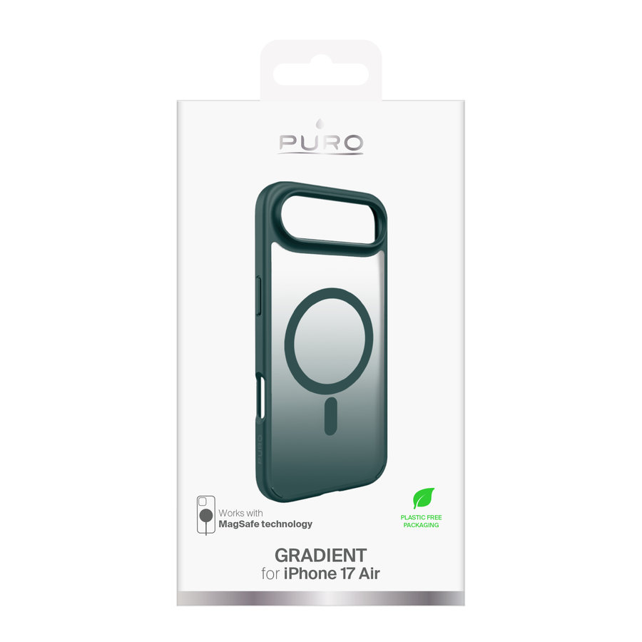PURO - Puzdro Gradient s MagSafe pre iPhone 17 Air, petroleum green