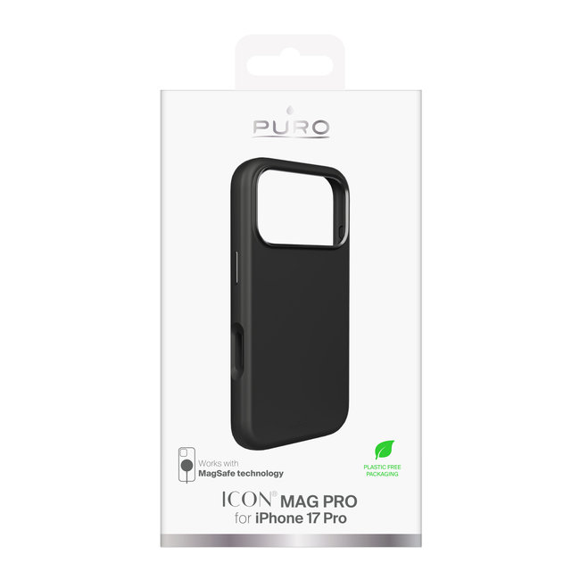 PURO - Puzdro ICON MAG PRO s MagSafe pre iPhone 17 Pro, čierna