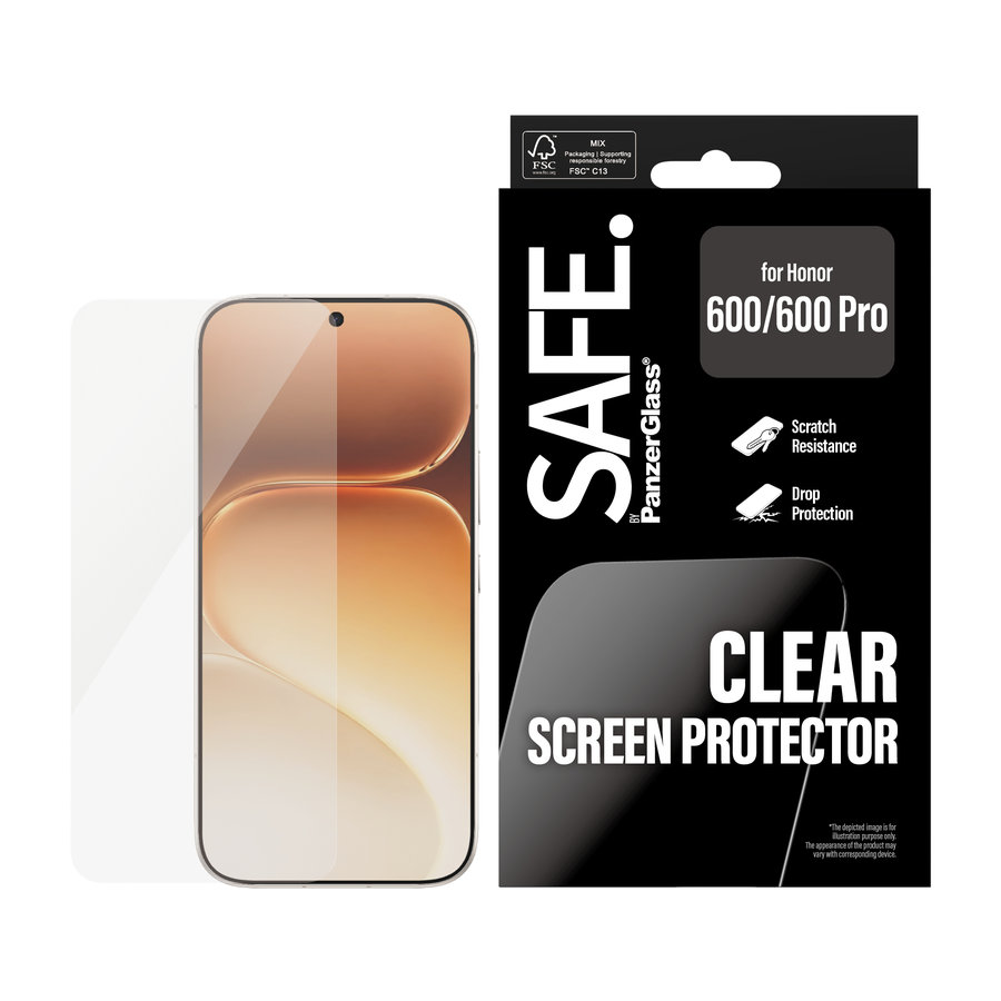 SAFE - Tvrdené sklo UWF pre Honor 600/600 Pro, čierna