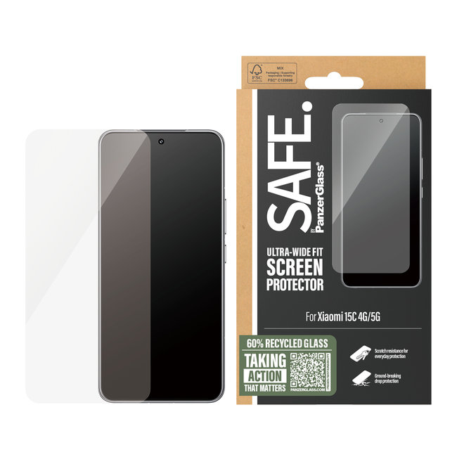 SAFE - Tvrdené sklo UWF pre Xiaomi 15C 5G, čierna