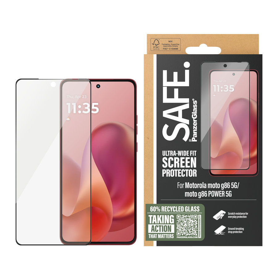 SAFE - Tvrdené sklo UWF pre Motorola Moto G86 Power, čierna