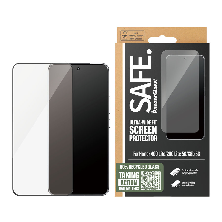 SAFE - Tvrdené sklo UWF pre Honor 400 Lite, čierna