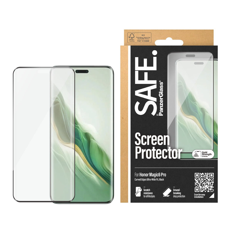 SAFE - Tvrdené sklo UWF pre Honor Magic6 Pro, čierna