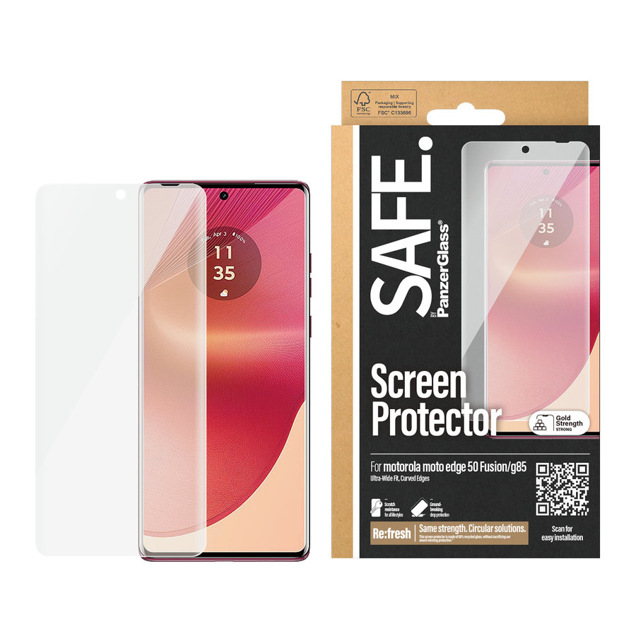 SAFE - Tvrdené sklo UWF pre Motorola Moto G85 5G/Edge 50 Fusion, čierna