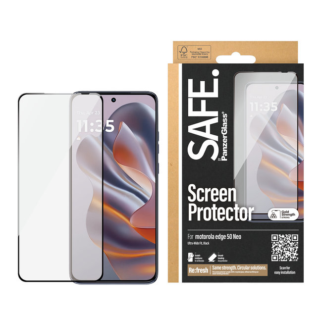 SAFE - Tvrdené sklo UWF pre Motorola Edge 50 Neo, čierna