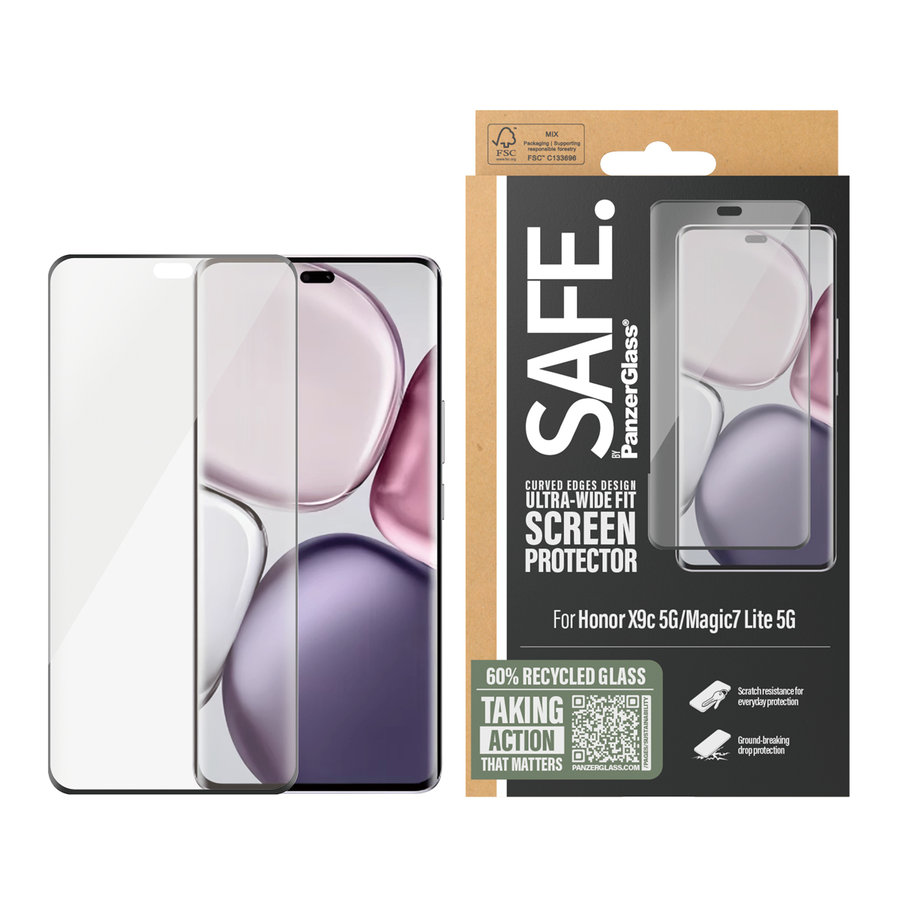 SAFE - Tvrdené sklo UWF pre Honor X9c 5G/Magic7 Lite 5G, čierna