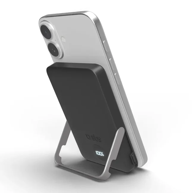 SBS - PowerBank 5000 mAh 20 W, Power Delivery, Mag Stand, čierna