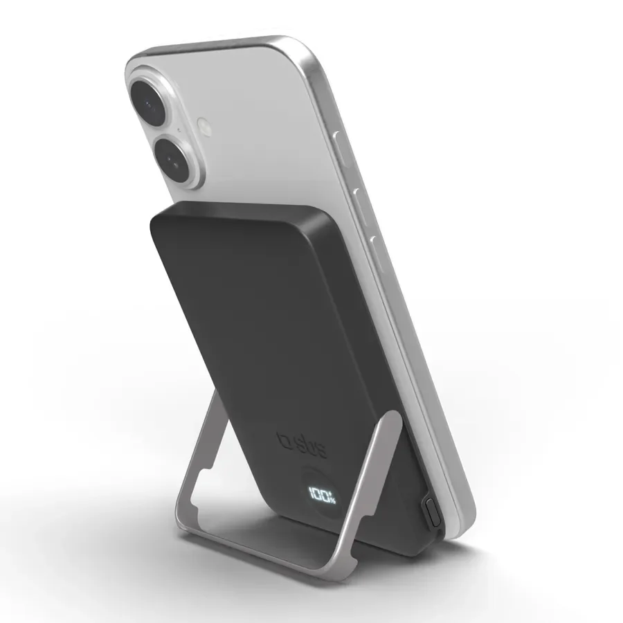 SBS - PowerBank 5000 mAh 20 W, Power Delivery, Mag Stand, čierna