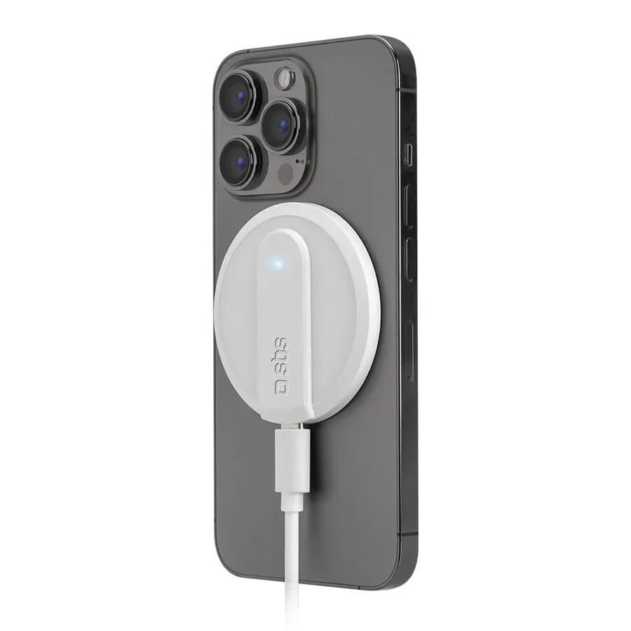 SBS - Magnetická bezdrôtová nabíjačka MagSafe, 10 W, biela