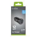 SBS - Autoadaptér Mini 2x USB-A, 12 W, 2,4 A, 12/24V, čierna