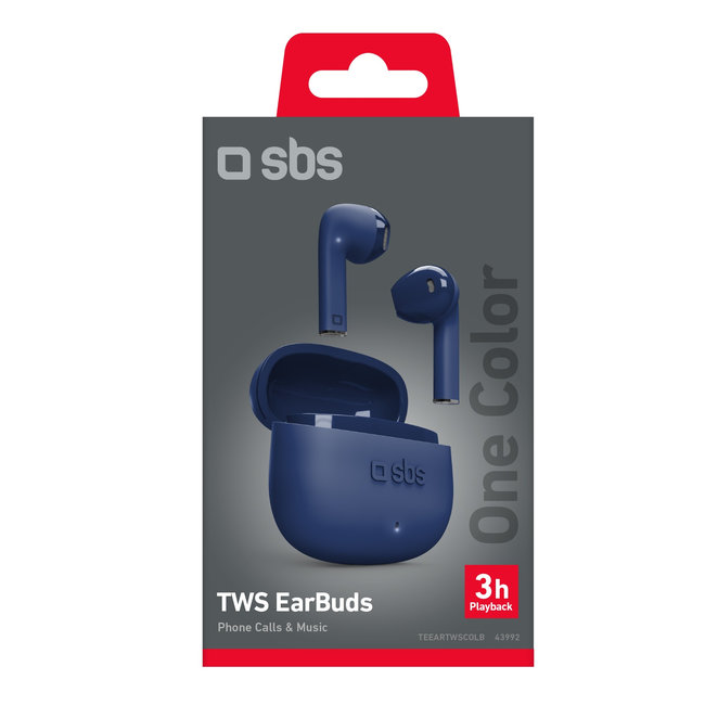 SBS - Bezdrôtové slúchadlá TWS One Color, modrá