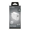 SBS - Cestovný adaptér 1xUSB-C, PD 20 W, biela