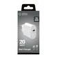 SBS - Cestovný adaptér 1xUSB-C, PD 20 W, biela