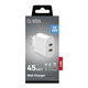 SBS - Cestovný adaptér 2x USB-C, 45 W, PD, biela