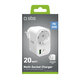 SBS - Viacportový cestovný adaptér USB-C/USB-A/Schuko, PD 20 W, biela