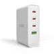 SBS - Cestovný nabíjací adaptér pre US/EU/UK/AUS 3x USB-C/USB-A, PD 100 W, biela