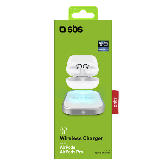 SBS - Bezdrôtová nabíjačka pre Airpods/Airpods Pro, 3 W, biela