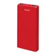 SBS - PowerBank 10000 mAh 10 W, Intelligent Charge, USB-C/2x USB-A, červená
