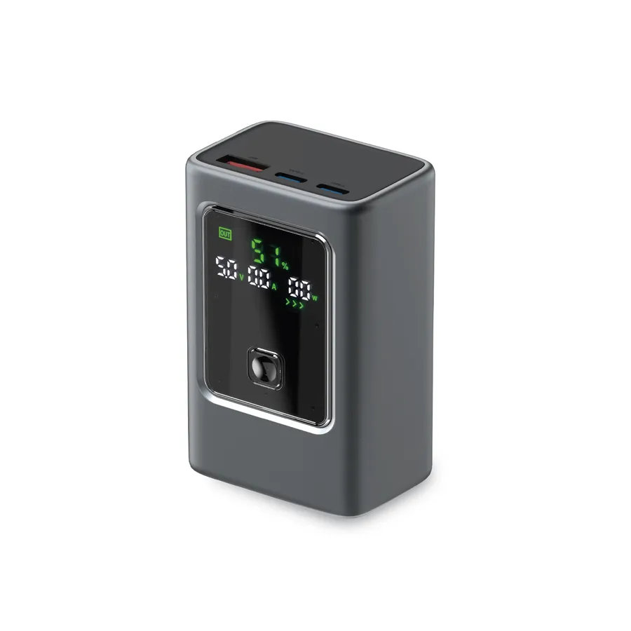 SBS - PowerBank 10000 mAh 35 W, Power Delivery, LCD, 2x USB-C/USB-A, čierna