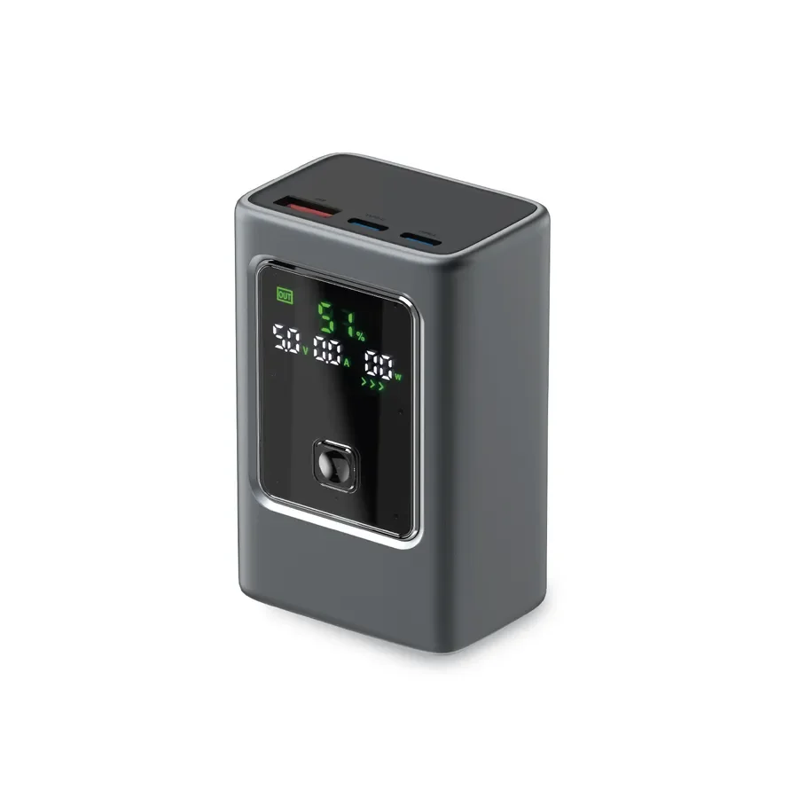 SBS - PowerBank 10000 mAh 35 W, Power Delivery, LCD, 2x USB-C/USB-A, čierna