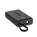 SBS - Powerbank 10000 mAh 20 W, Power Delivery, s integrovaným káblom, 2x USB-C/USB-A, čierna